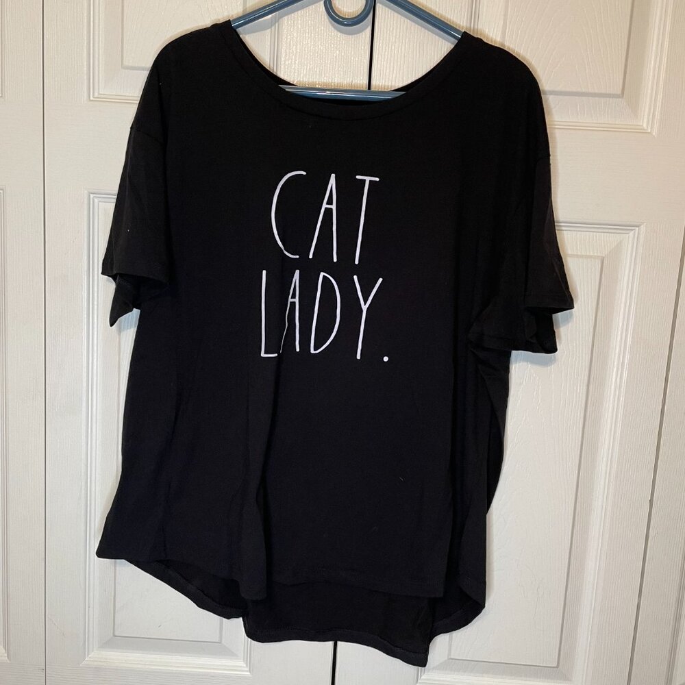 Rae Dunn T-Shirt "Cat Lady" 2X